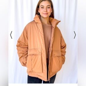 FREE PEOPLE Free People Duvet Bomber Jacket in Doe Size L
